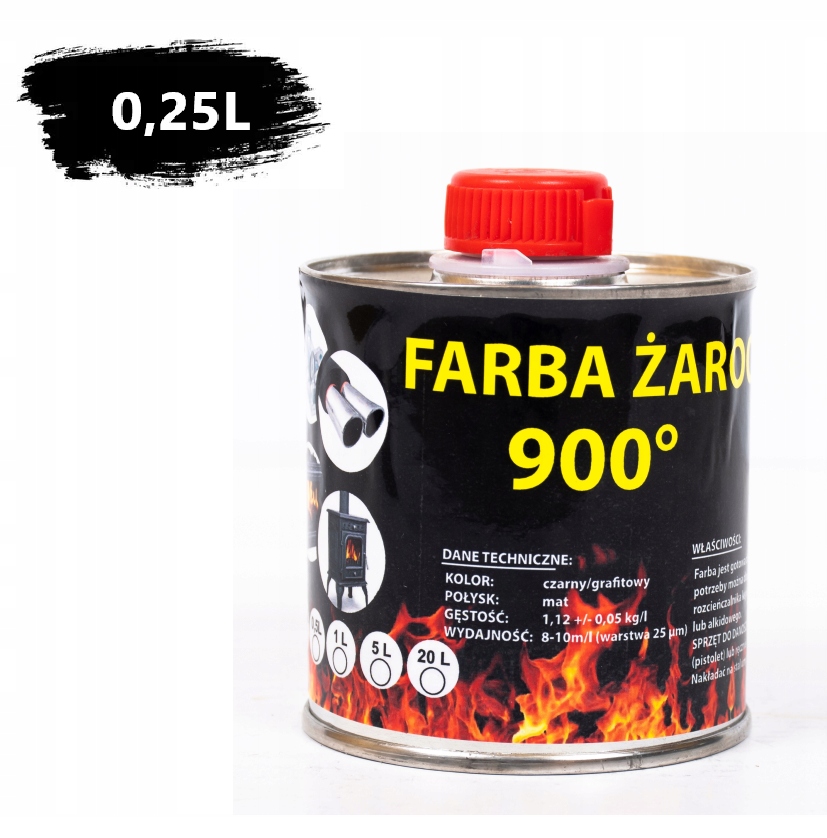 TEPLOTOLNÁ FARBA NA KRBY, 0,25 L, ODOLNÁ
